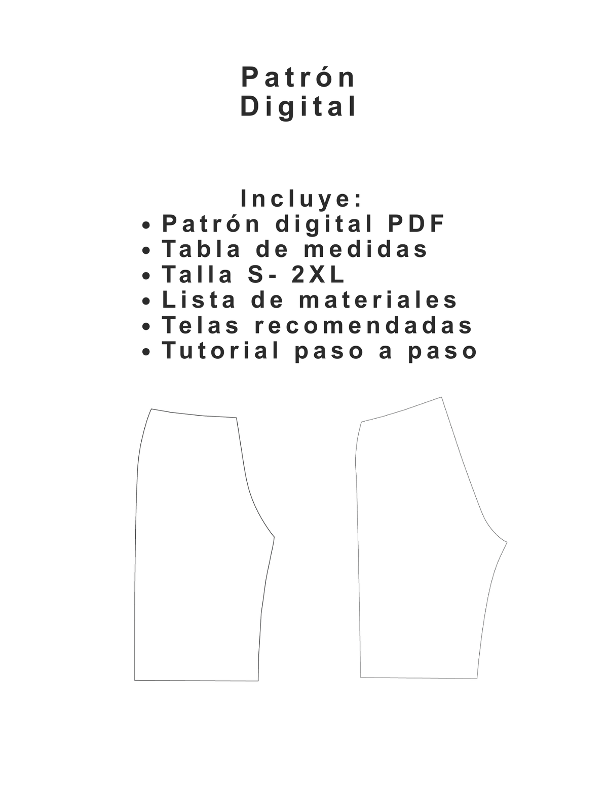 Patrón digital Pantalones Capri
