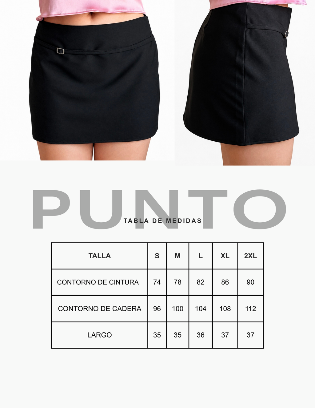 Patrón Mini Falda con cinturon